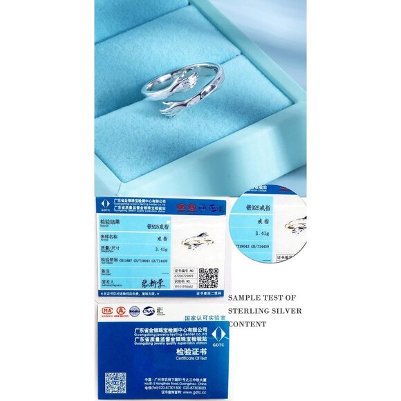 Men's Original Come to My Arm 925 Sterling Silver Adjustable Hug Ring - Picture 3 of 7